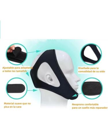 Adjustable Anti-Snoring Chin Strap for Comfortable and Breathable Sleep Aid - Buy Online on GoSupps.com