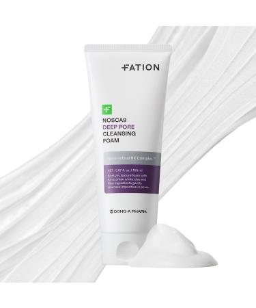 Nosca9 Deep Pore Cleansing Foam for Sensitive Skin | Korean Skincare Face Wash with 17 Amino Acids White Clay & Patented Pore-Shrinking Ingredient | Deep Cleansing & Moisturizing (5.07 fl. oz)