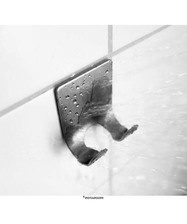 Elegance-Go Razor Holder & Multi-Purpose Hooks - Self-Adhesive No Drilling Stainless Steel Shower Organizer for Bathroom Kitchen & Office - 4 Piece Set - Buy Online on GoSupps.com