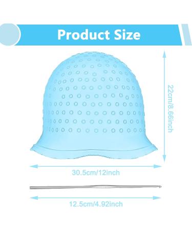 Highlighting Cap Silicone Hair Highlighting Cap with Hook Punched Hole Highlight Hair Cap Professional Hair Dye Cap Hairdressing Dyeing Staining Tools for Women Men - Buy Online on GoSupps.com