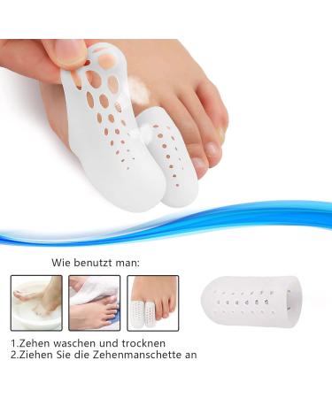 12PC Gel Toe Caps | Breathable Silicone Big Toe Protection for Blisters Hammer Toe & Pain Relief - Unisex - Buy Online on GoSupps.com