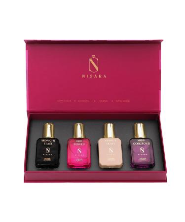 Lo.ng Lasting Women Perfume Gift Set 4x15ml(60ml) with | Midnight Tease | Girl Power | Vanilla Rush | Miss Gorgeous | Ideal gift for Women | Valentine Gift for Wife Friend Girlfriend