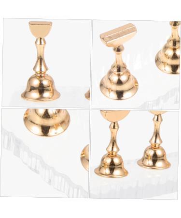 POPETPOP Nail Holders 1 Set Nail Art Base Extended Section Acrylic Nail Mud Nail Painting Stand 19.5x2cm Golden - Buy Online on GoSupps.com