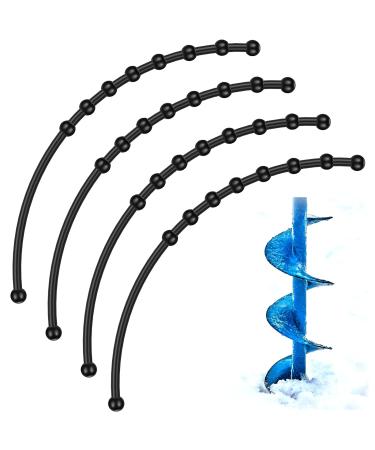 4 Pcs Hand Auger Blade Protectors Rubber Guard Strap for Power and Hand Ice Augers Winter Ice Fishing