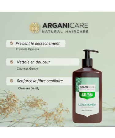Arganicare Revitalizing shampoo with aloe vera care for dry hair quick degreasing 400 ml bottle - Buy Online on GoSupps.com