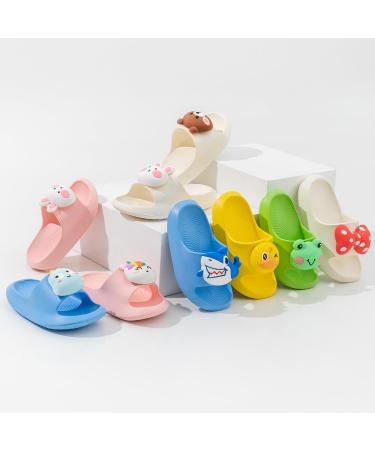 DRECAGE Kids Flip-Flops | Girls & Boys Soft Slide-Resistant Bathing Sandals - Pink Bunny Summer Slippers (EU Sizes 23-33) - Buy Online on GoSupps.com