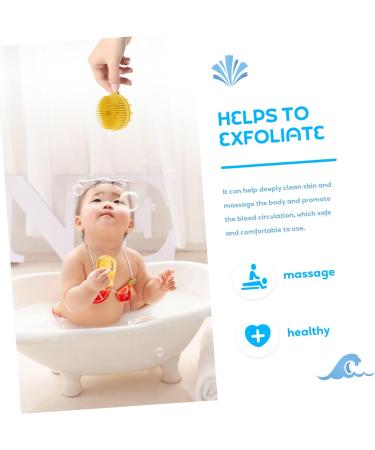 Buy Healeved Silicone Shampoo Brush - Double-Sided Exfoliating Loofah Scrubber for Adults & Kids | Massage Tool for Scalp & Body | 7x7cm Yellow - International Shipping Available - Buy Online on GoSupps.com