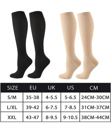 ZKHSeou Compression Socks for Men & Women - 2 Pairs Perfect for Running Sports Travel & Cycling - Buy Online on GoSupps.com