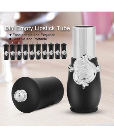 Royal Style DIY Lipstick Empty Container - Black Lipstick Tube for Self-made Lipstick and Lip Balm - Empty Lipstick Mold - Buy Online on GoSupps.com