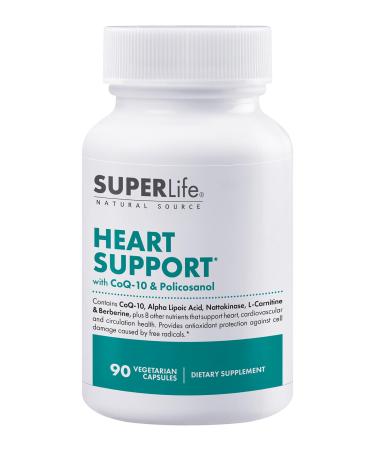Heart Support - with CoQ-10 Quercetin L-Carnitine Fumarate L-Arginine Berberine Inositol Magnesium Citrate & Taurine | Supports Heart & Cardiovascular Health | Supplement - 90 Capsules
