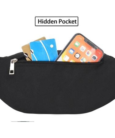 Shop Bawn Black Belt Pocket Hip Bag for Men & Women | Large Cell Phone Doggy & Fitness Pouch for Outdoor Sports & Camping - Buy Online on GoSupps.com