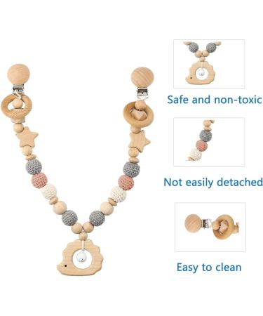 Bogoro Pink Wooden Baby Stroller Chain Toys | Perfect Gifts for Newborns & Toddlers - Buy Online on GoSupps.com