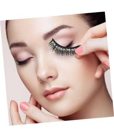 Beatifufu 10 Pairs Diamond False Eyelashes Lash Extensions False Lashes Natural Look Natural Eyelash Rhinestone False Eyelashes Dramatic Glitter Cosplay Decorate Chemical Fiber Hard Stem - Buy Online on GoSupps.com