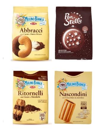 Italian Gourmet E.R. Mulino Bianco Biscuit Test Kit Abbracci Pan di stelle Nascondini Ritornelli 3 x 700 g 1 x 600 g + Pulpa Italian Gourmet 400 g