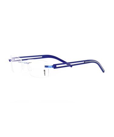 Switch it! Set of interchangeable temples stainless steel rubberized with stripes Combi 772 palladium-blue-grey