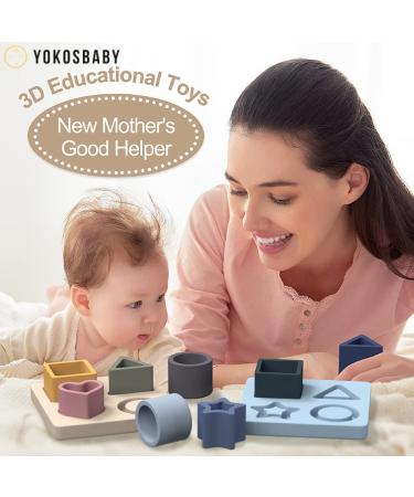 YOKOS Baby - Yellow Silicone Teething Puzzle Toy for Babies - Buy Online on GoSupps.com