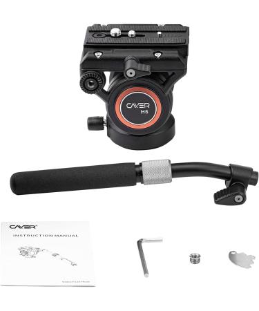 Cayer H6 Video Fluid Head Tripod with 60mm Flat Base & Pan Bar Handle - Max 13.2LB Load Capacity - Buy Online on GoSupps.com