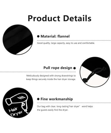 FOMIYES 1pc Hair Dryer Storage Bag Purse Storage Organizer Jewelry Plush Bag Hair Dryer Drawstring Bag Pouch - Buy Online on GoSupps.com