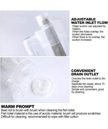 Zerodis Fish Toilet Separator Acrylic Transparent Aquarium Automatic Cleaning Filter Aquarium Fish Poop Toilet Manure Suction Separator(#1) - Buy Online on GoSupps.com