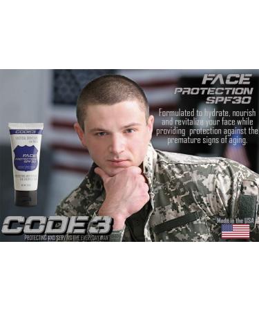 CODE 3 Men's Face Protection SPF 30 - Anti-Aging Moisturizer and Sunscreen for Face and Bald Heads - Buy Online on GoSupps.com