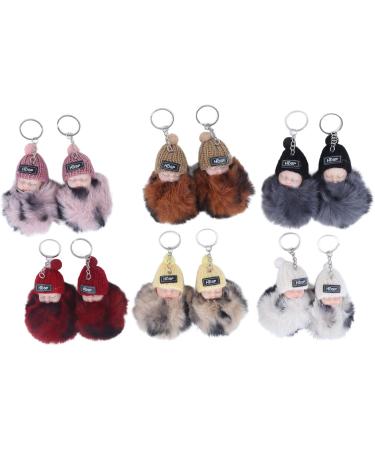 Buy Mlida Sleeping Baby Pendant Keychain - Fluffy Fur Doll Luggage Tag (No. 892-19) | Cute Travel Accessory for International Shipping - Buy Online on GoSupps.com