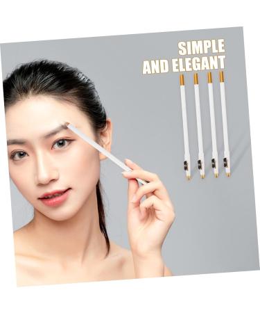 Beatifufu 12pcs Eyebrow Pencil Sharpener Eye Brow Pencil Brow Pencil for Makeup Eyeliner Pencil White Wooden - Buy Online on GoSupps.com