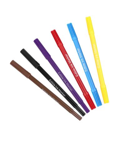 HOLIDYOYO 6pcs Cake Boxes Biscuits Decor Portable Edible Pens Portable Edible Markers Edible Cake Pens Plastic