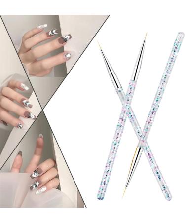 3Pcs Nail Drawing Pens Easy-Grip Multipurpose Easy To Operate Nail Art Drawing Liner Pens for Student Silver - Buy Online on GoSupps.com