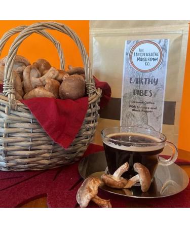 Shiitake & Black Pepper Functional Ground Mushroom Coffee -Earthy Vibes-147g The Lincolnshire Mushroom Co. - Buy Online on GoSupps.com