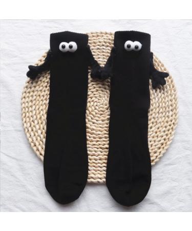 Magnetic Hand Holding Doll Socks Set - Funny Gifts for Women | Cute 3D Couple Socks in White - Buy Online on GoSupps.com
