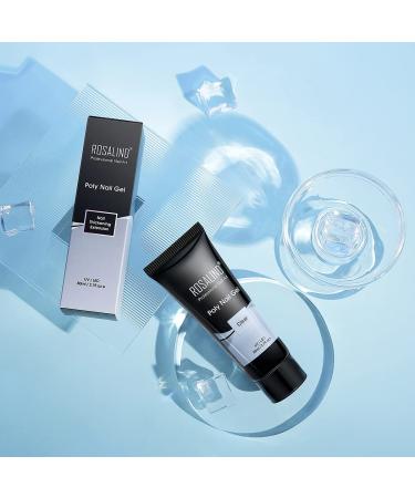 ROSALIND Clear Acrylic Poly Extension Gel 80ml - Nail Thickening Builder for DIY Nail Art at Home with UV Lamp - Buy Online on GoSupps.com