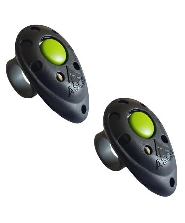Asco 2x Premium clicker finger clicker for clicker training dog cats horses professional clicker dog training clicker black ac01f 2 pieces - Buy Online on GoSupps.com