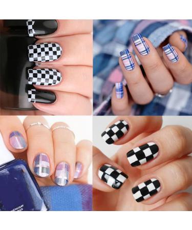 Nail Stamp Stainless Steel Nail Stamping Plate Snake Skin Image Printing Stainless Steel Stencil Nail Art Stamp Templates Animal Flower Pattern Nail Stamping Plates (Geometric Plaid Stripe Line) - Buy Online on GoSupps.com