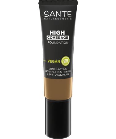 SANTE Naturkosmetik High Coverage Natural Foundation 07 Golden Bronze Vegan foundation with organic peptides, with strong covering power and a natural finish, nourishing formula and