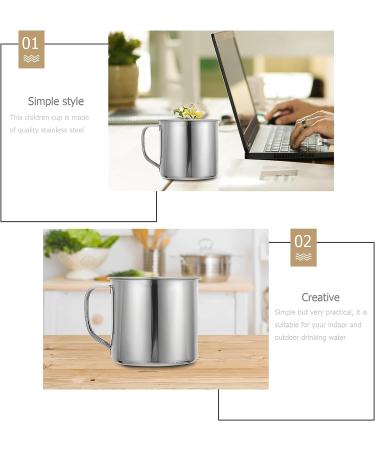 VORCOOL Kids Stainless Steel Mug 3Pcs - Extra Small Tea Coffee Camping Mugs for Unbreakable Milk Drinking - Buy Online on GoSupps.com