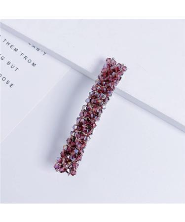 3 Pcs Crystal Hair Clips for Women - Elegant Rectangular French Automatic Hair Accessories for Thin & Thick Hair - Buy Online on GoSupps.com