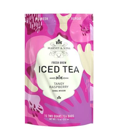 Harney & Sons Tangy Raspberry Iced Tea - 15 Herbal Infusion Tea Bags (7.5 oz) - Buy Online on GoSupps.com