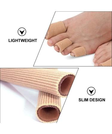 EXCEART Cuttable Toe Separator Sleeves - Elastic Fabric Lined Covers for Calluses Removal - 2pcs 15X1.5cm - Buy Online on GoSupps.com
