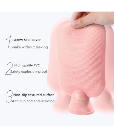 500ML Pink Rubber Hot Water Bottle - Soft & Cozy Heating for Neck Shoulders Back Legs & Waist - International Shipping Available - Buy Online on GoSupps.com