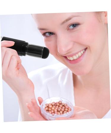 minkissy Refillable Powder Brush for Loose Powder Concealer Brush Bottle Foundation Brush with Cover Powder Cosmetics Brush Powder Puff Tools Travel Contour Brush Plastic Flat Top - Buy Online on GoSupps.com