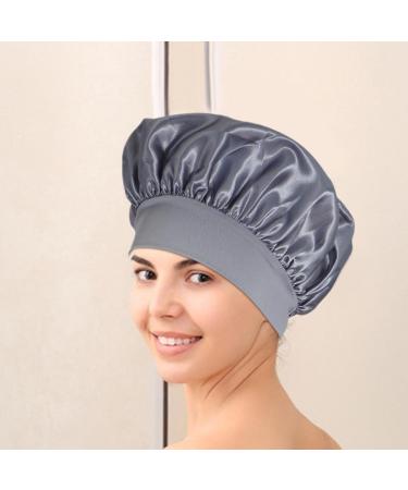 Sleeping Hair Towel Satin Hair Towel for Sleeping Hair Poping Towel Satin Hair Towel for Women Quick Drying Hair Turban Wrap Protective Anti-Frizz Satin Towel for Women Silver - Buy Online on GoSupps.com
