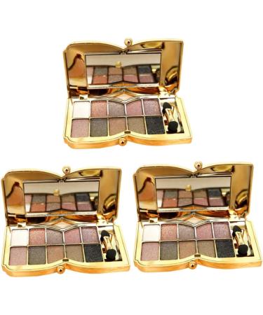 FOMIYES 3pcs Colors Eyeshadow with and Flash Colorful Brush Eye Shadow Makeup Mirror Glitter # - Buy Online on GoSupps.com