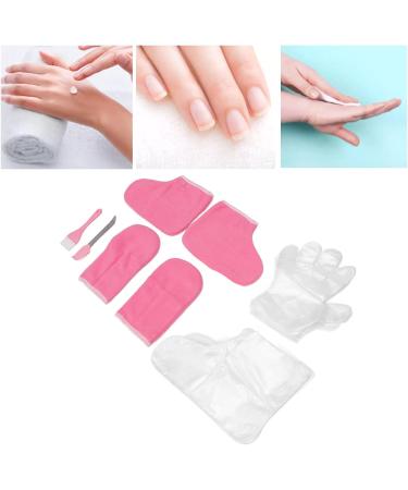 Wax Hand Foot Liners Paraffin for Hand and Feet Softens Dry Skin Gloves Wax Mitts Foot Set for Therabath Wax Treatment Paraffin Machine Pink - Buy Online on GoSupps.com
