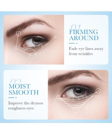  QEEROYO Eye Contour Cream Anti-Wrinkle Eye Cream Collagen Eye Contour Cream Firming and Moisturizing Smoothes Wrinkles and Fine Lines Eliminates Puffiness Under 20ml - Buy Online on GoSupps.com