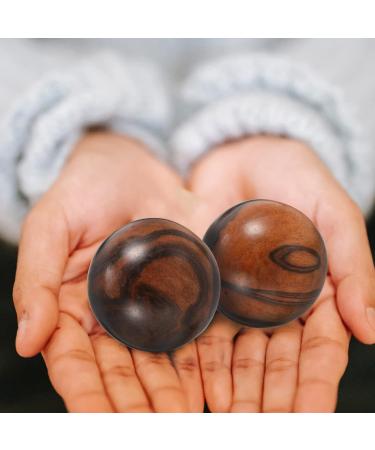 Lalafina 2st Fitness Golfer Hand Training Balls - Wooden Stress Relief & Hand Health Exercise Tools for Adults (5x5x5cm Coffee) - Buy Online on GoSupps.com