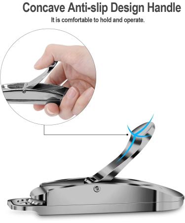 Portable Stainless Steel Acrylic Nail Clipper for False Nail Art - Black - Buy Online on GoSupps.com