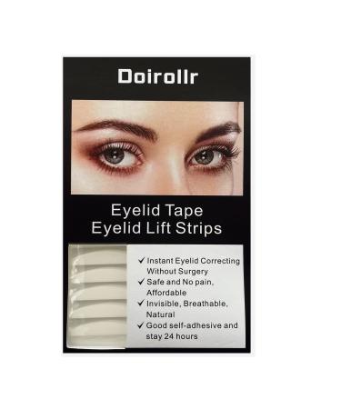 Doirollr eyelid tape 288 x 5MM Double-Eyelid-Tape-for-Hooded-Eyes-Invisible Instant-Eyelid-Lift-for-Uneven/Droopy/Hooded-Eyelids 288pcs 5mm One-sided sticky black