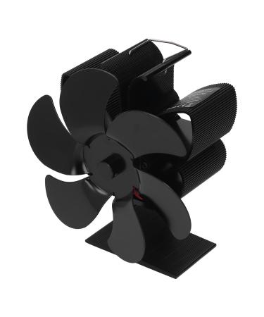 Stove fan Soba fan aluminumoy 6 oven fan Self-starting high-temperature Andrgy-efficiency-heat-powered fan for at home black diameter 152 mm