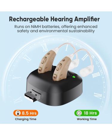 Jinghao Sound Amplifier - High-Quality Ear Enhancer with Surround Noise Support & USB Charging (Beige) - International Shipping Available - Buy Online on GoSupps.com