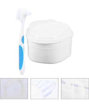 Premium Press Case Prosthesis Box with Brush Holder & Sieve - Travel-Friendly Prosthesis Container | Ideal for Bathroom & Cleaning - Buy Online on GoSupps.com